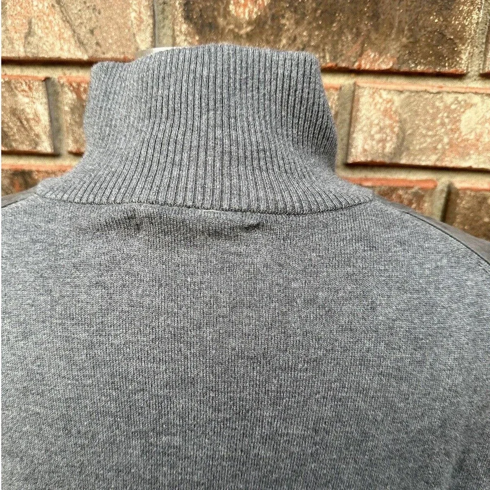 Banana Republic Mens Sweater Size Extra‎ Large Quarter Zip Gray Pullover